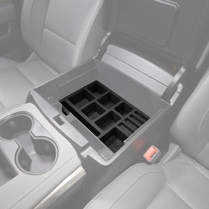 Red Hound Auto Full 4 Piece Vehicle Organizer Center Console Glove Box Inserts Compatible with Chevy Chevrolet GMC Tahoe Yukon 2015 2016 2017 2018 2019 USA Made Full Floor Console Only