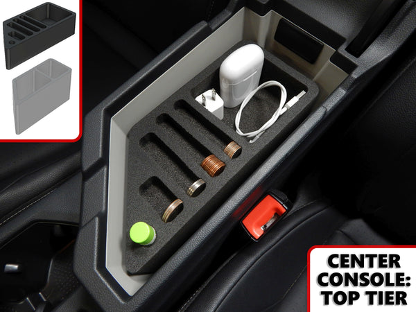 Red Hound Auto Center Console Organizer 2 Piece Stacking Set Vehicle Inserts Compatible with Volkswagen VW Jetta 2019 Black Anti-Rattle