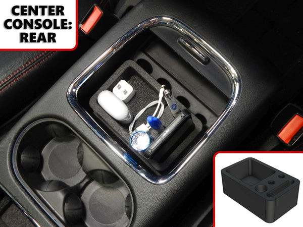 Red Hound Auto Center Console Organizer 2 Piece Set Vehicle Inserts Compatible with Dodge Grand Caravan 2011-2018 Super Center Console Only