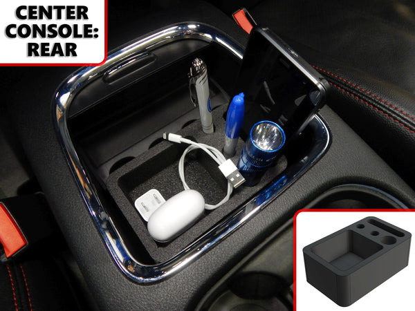 Red Hound Auto Full 5 Piece Vehicle Organizer Center Console Glove Box Dash Pocket Inserts Compatible with Dodge Grand Caravan 2011-2018 Super Center Console Only