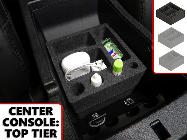 Red Hound Auto Full 5 Piece Vehicle Organizer Center Console Dash Pocket Glove Box Inserts Compatible with Jeep Cherokee 2015 2016 2017 2018 2019