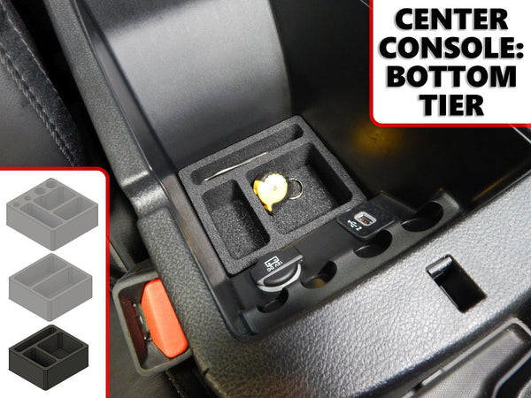 Red Hound Auto Full 5 Piece Vehicle Organizer Center Console Dash Pocket Glove Box Inserts Compatible with Jeep Cherokee 2015 2016 2017 2018 2019