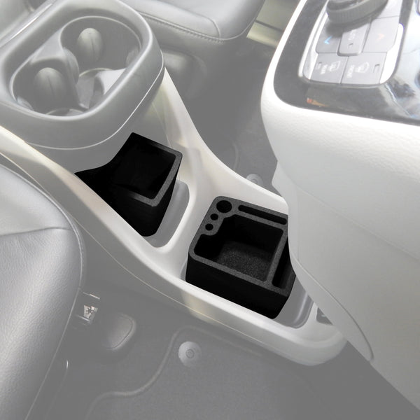 Red Hound Auto Full 3 Piece Vehicle Organizer Center Console Glove Box Forward Inserts Compatible with Chrysler Pacifica 2017 2018 2019 Black Anti-Rattle