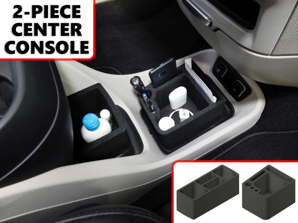 Red Hound Auto Full 3 Piece Vehicle Organizer Center Console Glove Box Forward Inserts Compatible with Chrysler Pacifica 2017 2018 2019 Black Anti-Rattle