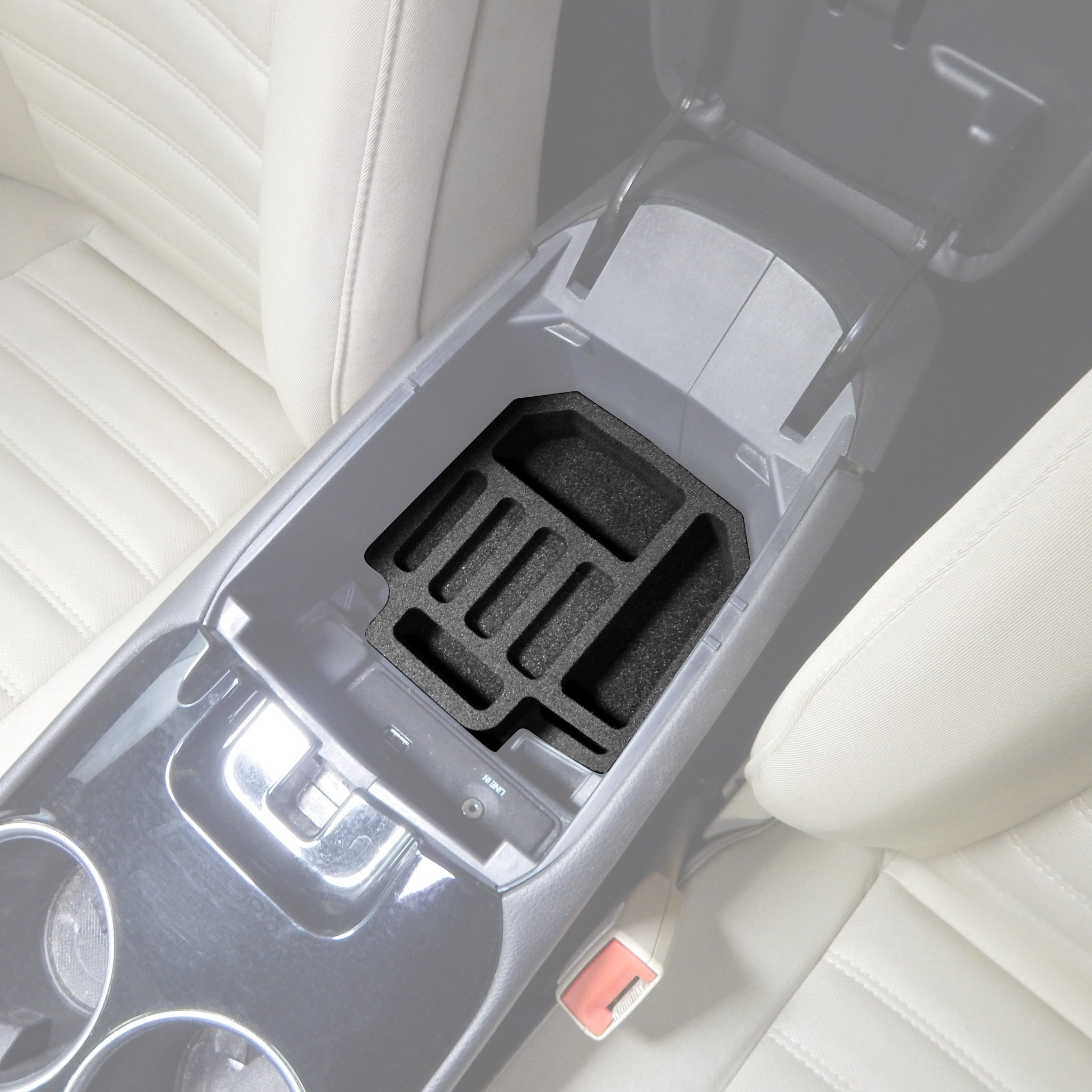 Red Hound Auto Center Console Organizer 2 Piece Stacking Set Vehicle Inserts Compatible with Ford Fusion 2013 2014 2015 Black Anti-Rattle