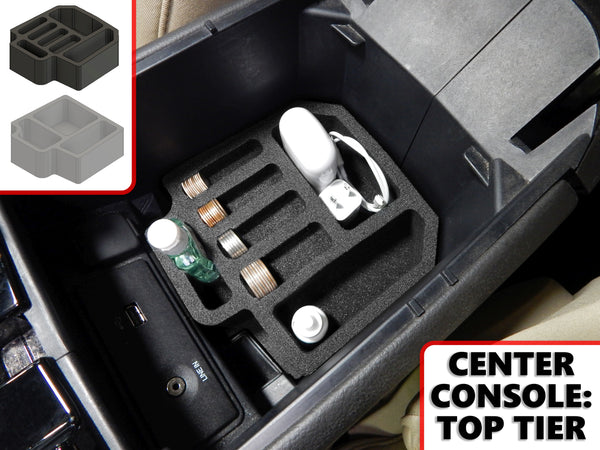 Red Hound Auto Center Console Organizer 2 Piece Stacking Set Vehicle Inserts Compatible with Ford Fusion 2013 2014 2015 Black Anti-Rattle