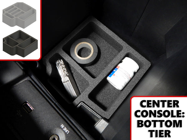 Red Hound Auto Center Console Organizer 2 Piece Stacking Set Vehicle Inserts Compatible with Ford Fusion 2013 2014 2015 Black Anti-Rattle