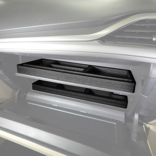 Red Hound Auto 2 Piece Glove Box Organizer Inserts Compatible with Ford Fusion 2013 2014 2015 Black Anti-Rattle