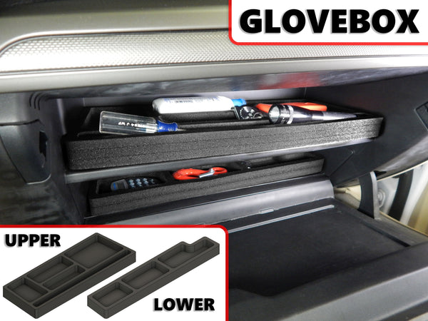 Red Hound Auto Full 4 Piece Vehicle Organizer Set Fits Center Console Glove Box Inserts Compatible with Ford Fusion 2013 2014 2015