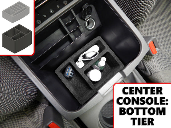 Red Hound Auto Complete 5 Piece Vehicle Organizer System with Center Console, Front Pockets and Glove Box Inserts Compatible with Nissan Frontier 2005-2019, Xterra 2005-2015 Anti-Rattle