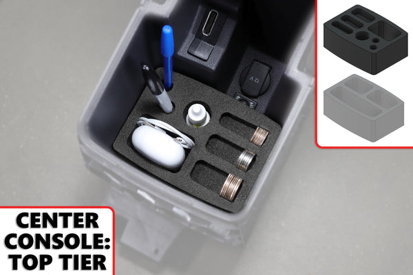 Red Hound Auto Center Console Organizer 2 Piece Stacking Set Vehicle Organizational System Inserts Compatible with Volkswagen VW Passat 2012 2013 2014 2015 Black Anti-Rattle