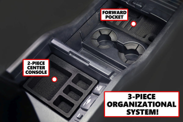 Red Hound Auto Center Console Organizer 3 Piece Set Vehicle Organizational System Inserts Compatible with Honda Pilot 2009 2010 2011 Black Anti-Rattle