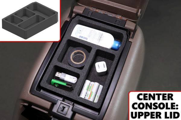 Red Hound Auto Center Console Organizer 3 Piece Set Vehicle Organizational System Inserts Compatible with Toyota Tundra 2000 2001 2002 2003 2004 2005 2006 Black Anti-Rattle
