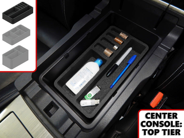 Red Hound Auto Center Console Organizer 3 Piece Stacking Set Vehicle Inserts Compatible with Nissan Murano 2015 2016 2017 Black Anti-Rattle