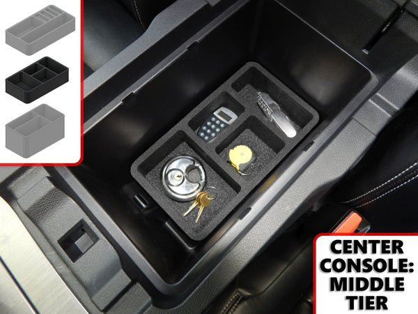 Red Hound Auto Center Console Organizer 3 Piece Stacking Set Vehicle Inserts Compatible with Nissan Murano 2015 2016 2017 Black Anti-Rattle