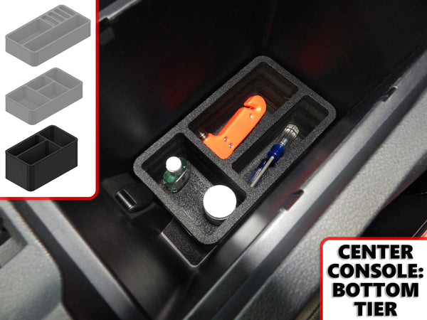 Red Hound Auto Center Console Organizer 3 Piece Stacking Set Vehicle Inserts Compatible with Nissan Murano 2015 2016 2017 Black Anti-Rattle