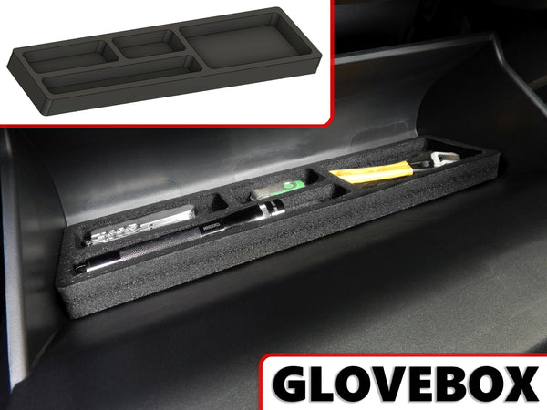 Red Hound Auto Glove Box Organizer Insert Compatible with Nissan Armada 2017-2019 Black Anti-Rattle