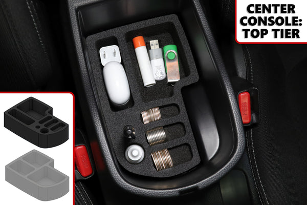 Red Hound Auto Complete 4 Piece Vehicle Organizer System with Center Console, Front Pocket and Glove Box Inserts Compatible with Kia Soul 2014-2019 Anti-Rattle