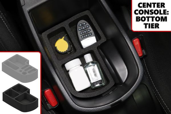 Red Hound Auto Complete 4 Piece Vehicle Organizer System with Center Console, Front Pocket and Glove Box Inserts Compatible with Kia Soul 2014-2019 Anti-Rattle