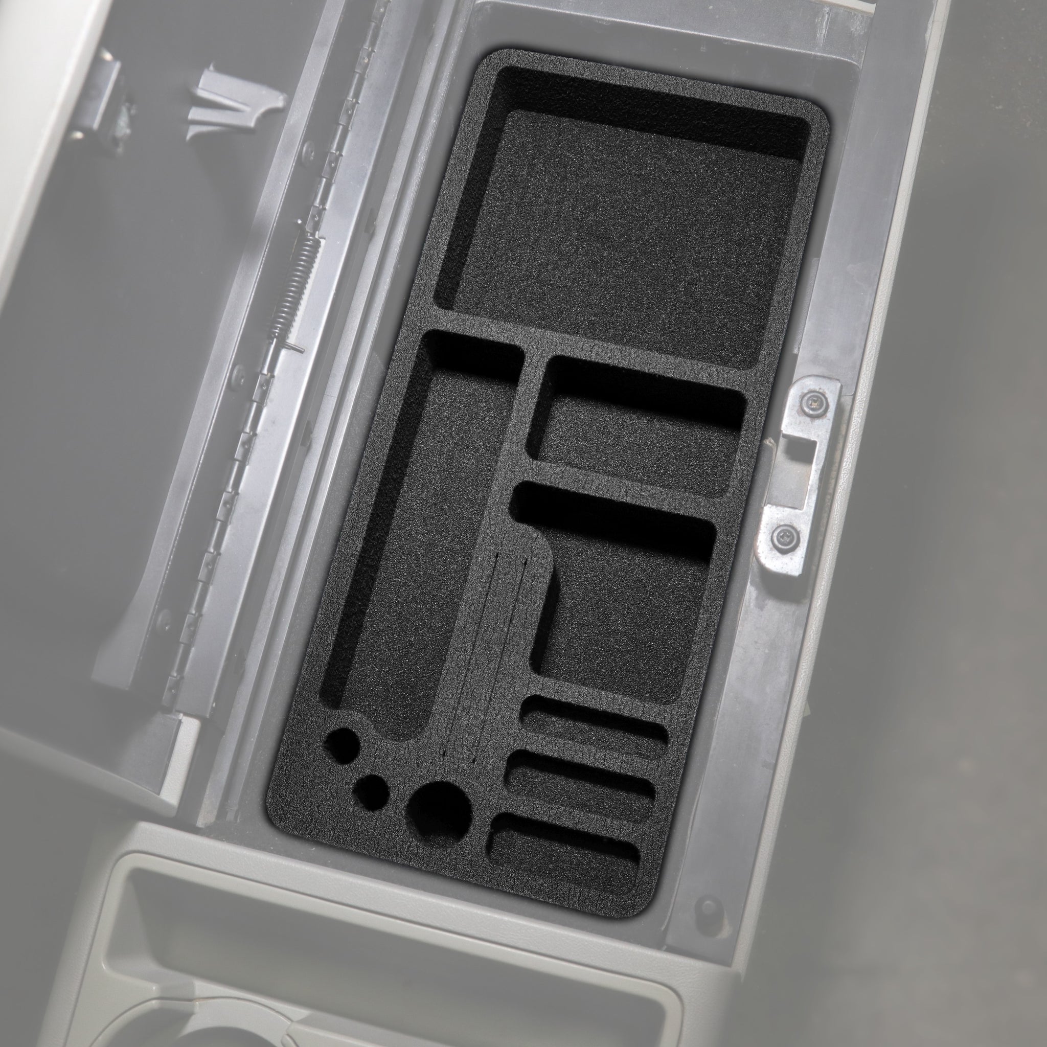 Red Hound Auto Center Console Organizer 2 Piece Set Vehicle Organizational System Inserts Compatible with Chevrolet Chevy GMC C1500 K1500 1988-1994, C2500 K2500 1991-1994 Black
