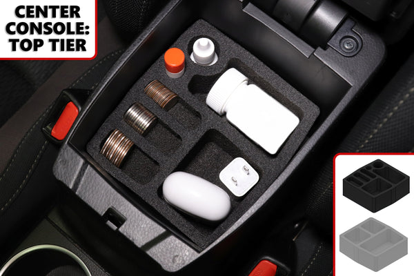 Red Hound Auto Center Console Organizer 2 Piece Stacking Set Vehicle Inserts Compatible with Toyota Corolla 2014-2019 Black Anti-Rattle