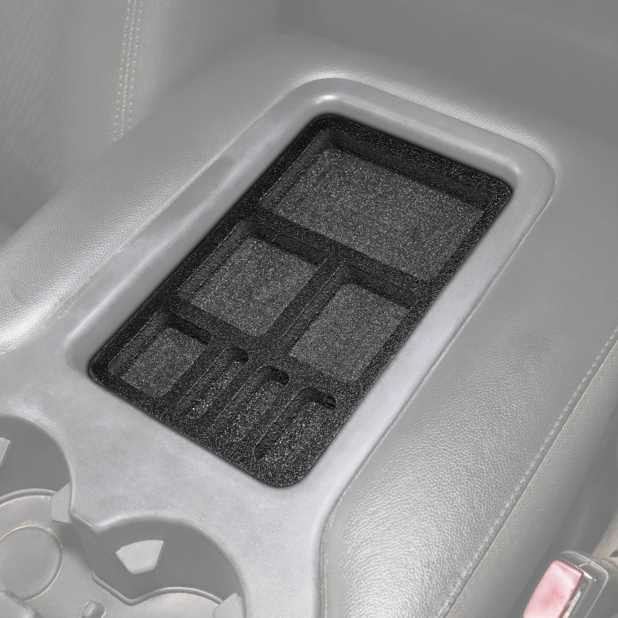 Red Hound Auto Center Console Organizer 2 Piece Set Vehicle Organizational System Inserts Compatible with Chevrolet Chevy GMC Silverado Sierra 1500 2500 2007-2013 for Fold Down Console Without Lid