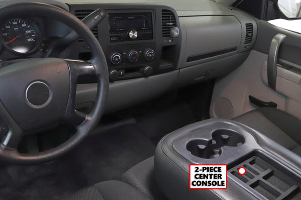 Red Hound Auto Center Console Organizer 2 Piece Set Vehicle Organizational System Inserts Compatible with Chevrolet Chevy GMC Silverado Sierra 1500 2500 2007-2013 for Fold Down Console Without Lid
