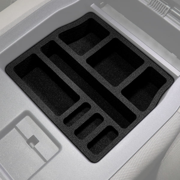 Red Hound Auto Center Console Organizer 2 Piece Set Vehicle Organizational System Inserts Compatible with Ford F-250 F-350 F-450 F-550 Super Duty 2017-2019 for Folding Console with 40/20/40 Seats