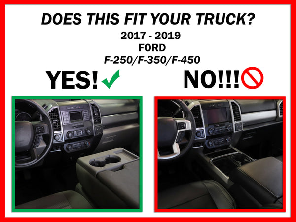 Red Hound Auto Center Console Organizer 2 Piece Set Vehicle Organizational System Inserts Compatible with Ford F-250 F-350 F-450 F-550 Super Duty 2017-2019 for Folding Console with 40/20/40 Seats