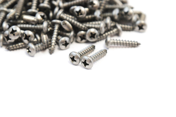 Red Hound Auto 80 Marine Pan Head Self Tapping Screw Set Type A No. 8 x .75 Inches for Wood Metal Plastics 8 x 3/4 304 SS Stainless Steel Corrosion Resistant