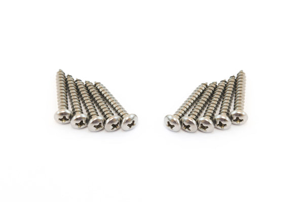 Red Hound Auto 10 Marine Pan Head Self Tapping Screw Set Type A No. 8 x 1 Inch 304 SS Stainless Steel Corrosion Resistant