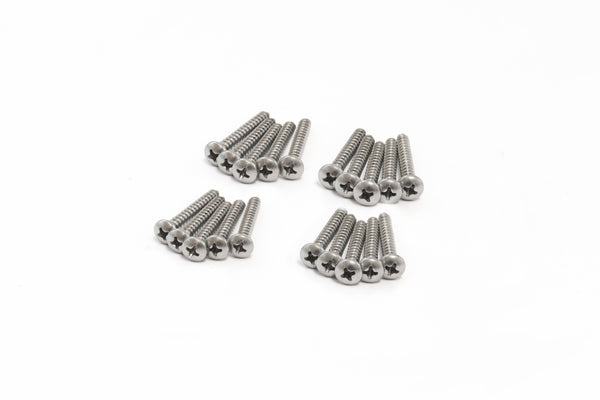Red Hound Auto 20 Marine Pan Head Self Tapping Screw Set Type A Number 8 x 1.25 Inches for Wood Metal Plastics 304 SS Stainless Steel Corrosion Resistant