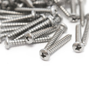 Red Hound Auto 40 Marine Pan Head Self Tapping Screw Set Type A Number 8 x 1.25 Inches for Wood Metal Plastics 304 SS Stainless Steel Corrosion Resistant