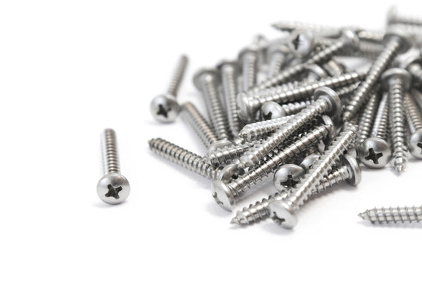 Red Hound Auto 40 Marine Pan Head Self Tapping Screw Set Type A Number 8 x 1.25 Inches for Wood Metal Plastics 304 SS Stainless Steel Corrosion Resistant