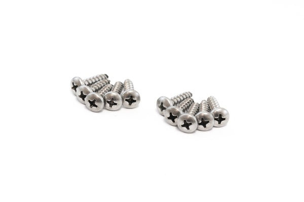Red Hound Auto 10 Marine Pan Head Self Tapping Screw Set Type A Number 10 x .75 Inches for Wood Metal Plastics 304 SS Stainless Steel Corrosion Resistant
