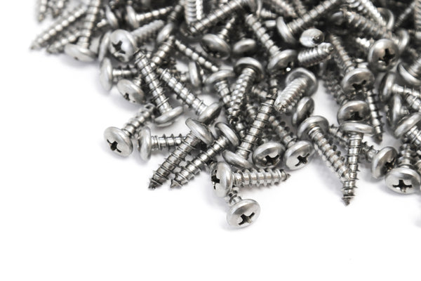 Red Hound Auto 50 Marine Pan Head Self Tapping Screw Set Type A Number 10 x .75 Inches for Wood Metal Plastics 304 SS Stainless Steel Corrosion Resistant