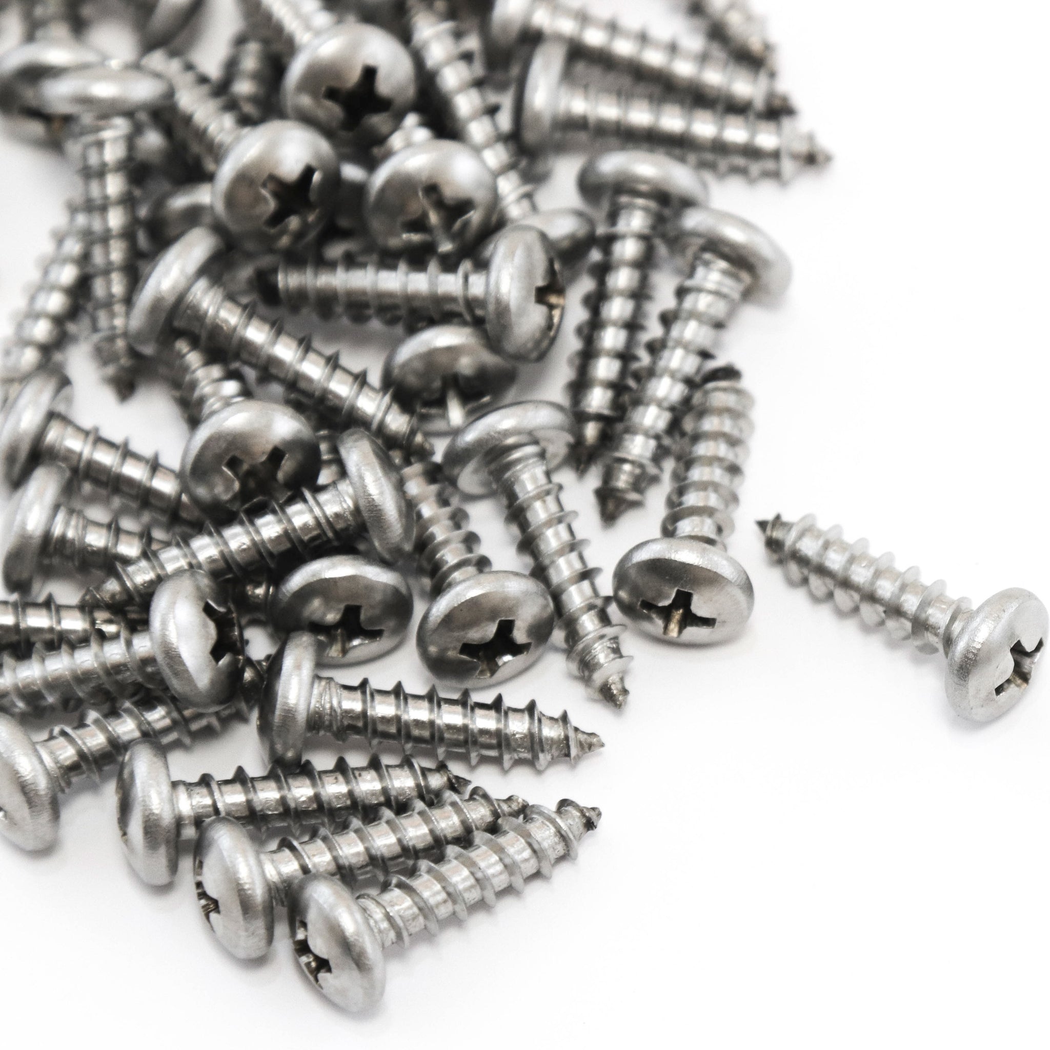 Red Hound Auto 50 Marine Pan Head Self Tapping Screw Set Type A Number 10 x .75 Inches for Wood Metal Plastics 304 SS Stainless Steel Corrosion Resistant