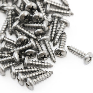 Red Hound Auto 50 Marine Pan Head Self Tapping Screw Set Type A Number 10 x .75 Inches for Wood Metal Plastics 304 SS Stainless Steel Corrosion Resistant