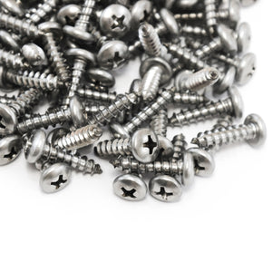 Red Hound Auto 100 Marine Pan Head Self Tapping Screw Set Type A Number 10 x .75 Inches for Wood Metal Plastics 304 SS Stainless Steel Corrosion Resistant