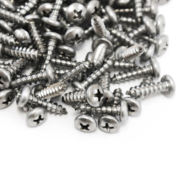 Red Hound Auto 100 Marine Pan Head Self Tapping Screw Set Type A Number 10 x .75 Inches for Wood Metal Plastics 304 SS Stainless Steel Corrosion Resistant