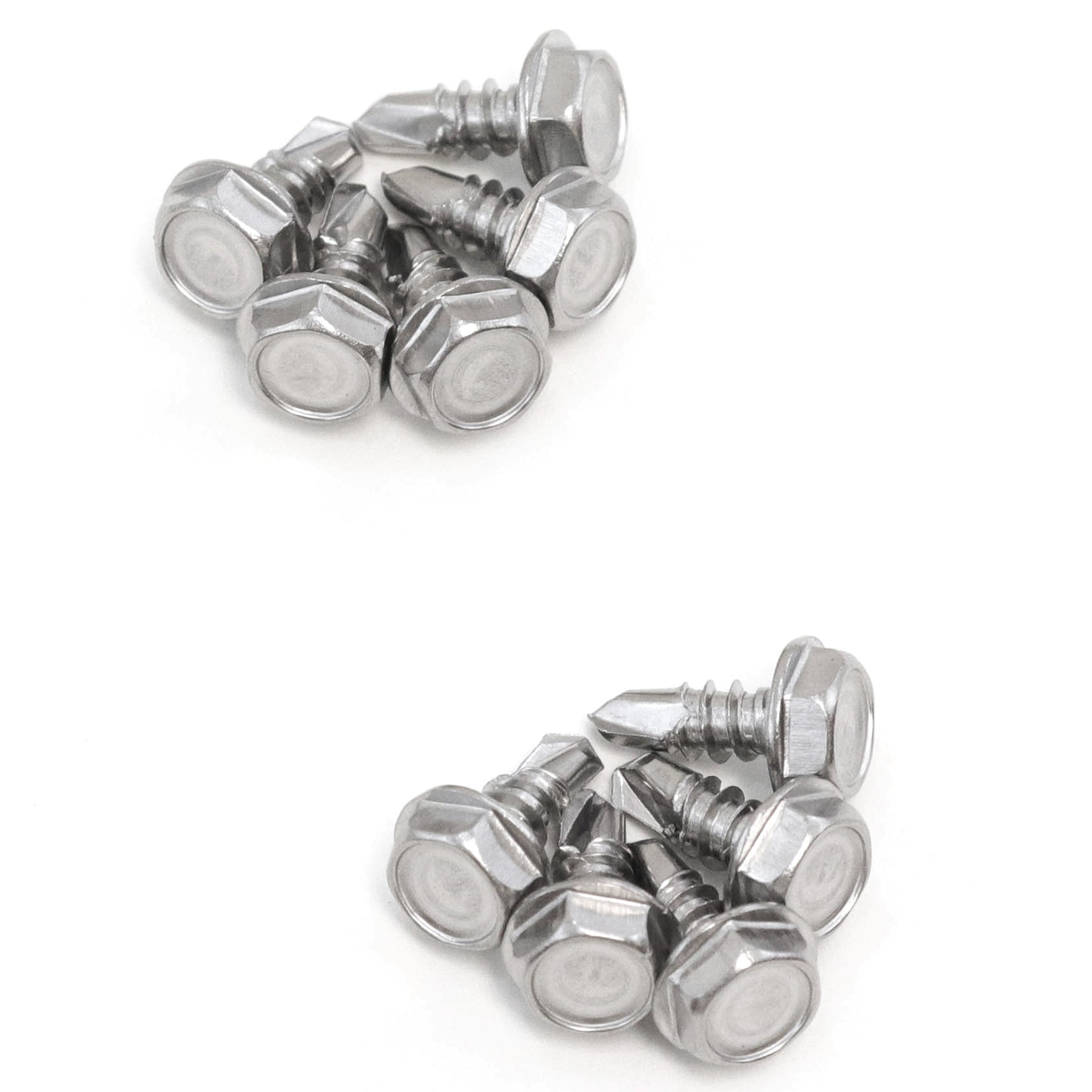 Red Hound Auto 10 Marine Hex Head Self Drilling Screw Set Number 10 x .5 Inches for Wood Metal Plastics 304 SS Stainless Steel Corrosion Resistant
