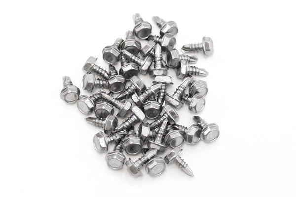 Red Hound Auto 50 Marine Hex Head Self Drilling Screw Set Number 10 x .5 Inches for Wood Metal Plastics 304 SS Stainless Steel Corrosion Resistant