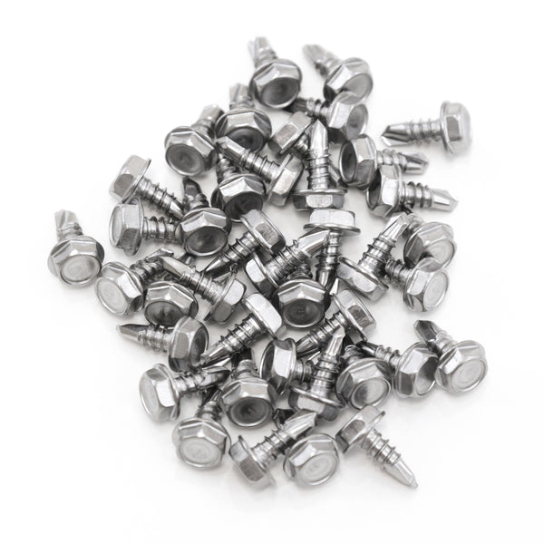 Red Hound Auto 40 Marine Hex Head Self Drilling Screw Set Number 10 x .5 Inches for Wood Metal Plastics 304 SS Stainless Steel Corrosion Resistant