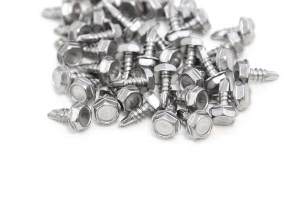 Red Hound Auto 80 Marine Hex Head Self Drilling Screw Set Number 10 x .5 Inches for Wood Metal Plastics 304 SS Stainless Steel Corrosion Resistant