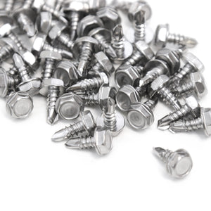 Red Hound Auto 80 Marine Hex Head Self Drilling Screw Set Number 10 x .5 Inches for Wood Metal Plastics 304 SS Stainless Steel Corrosion Resistant