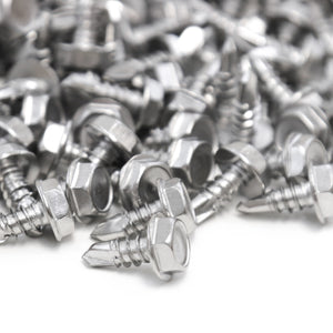 Red Hound Auto 160 Marine Hex Head Self Drilling Screw Set Number 10 x .5 Inches for Wood Metal Plastics 304 SS Stainless Steel Corrosion Resistant