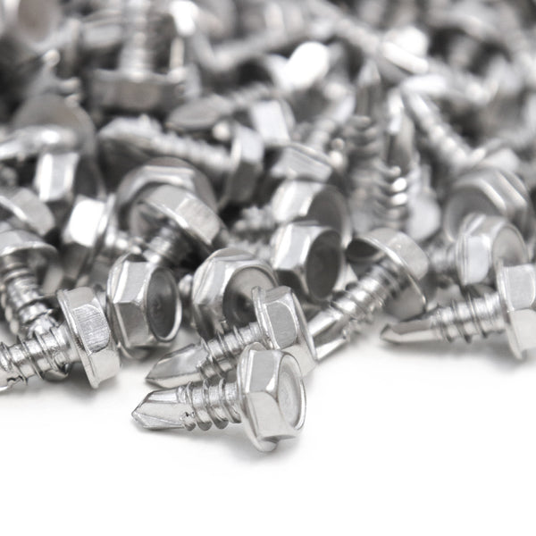 Red Hound Auto 160 Marine Hex Head Self Drilling Screw Set Number 10 x .5 Inches for Wood Metal Plastics 304 SS Stainless Steel Corrosion Resistant