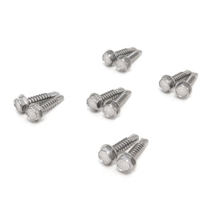 Red Hound Auto 10 Marine Hex Head Self Drilling Screw Set Number 12 x 1 Inch for Wood Metal Plastics 304 SS Stainless Steel Corrosion Resistant