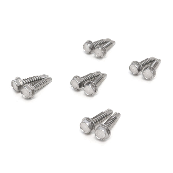 Red Hound Auto 10 Marine Hex Head Self Drilling Screw Set Number 12 x 1 Inch for Wood Metal Plastics 304 SS Stainless Steel Corrosion Resistant