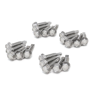Red Hound Auto 20 Marine Hex Head Self Drilling Screw Set Number 12 x 1 Inch for Wood Metal Plastics 304 SS Stainless Steel Corrosion Resistant
